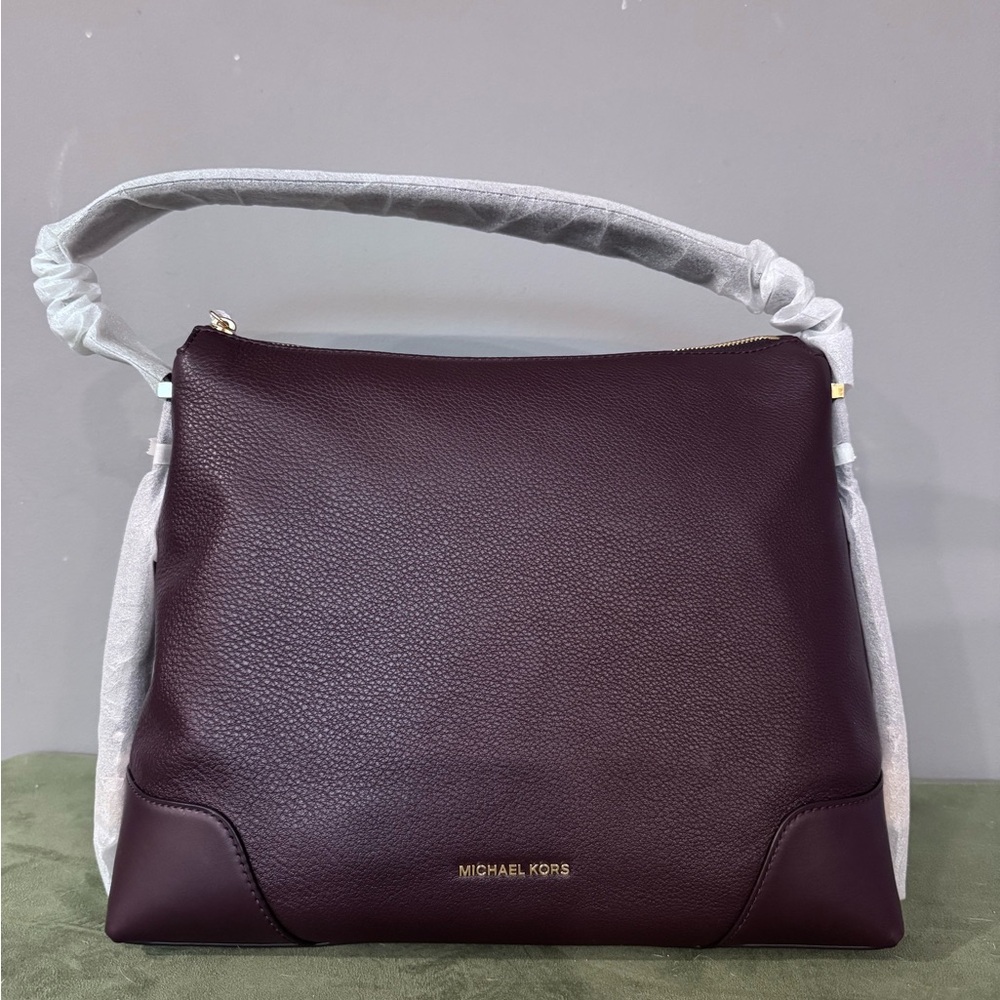 Michael Kors Dark Purple Leather Shoulder Bag